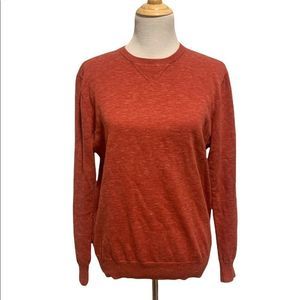 J.Crew |  Red Crew Neck Long Sleeve Cotton Sweater